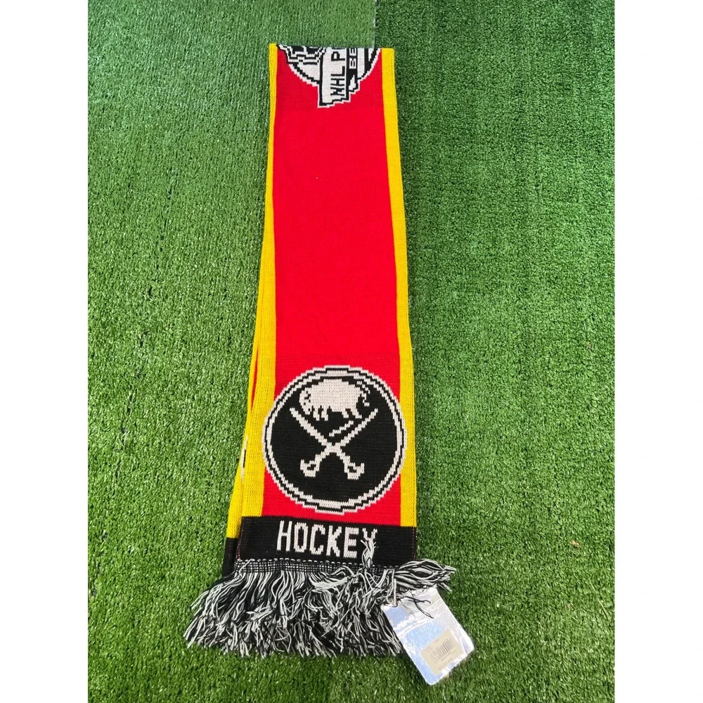 Buffalo Sabres/LA Kings NHL Hockey Scarf Red Yellow Black Winter Knit premiere